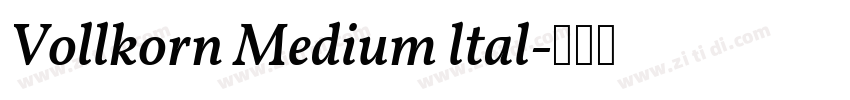 Vollkorn Medium ltal字体转换